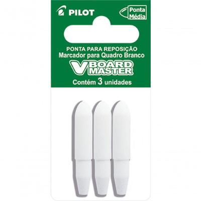 Kit 3 Pincel Quadro Branco V-board Master Pilot + 3 Refil V-board Pilot + 3 Pontas V-board Pilot
