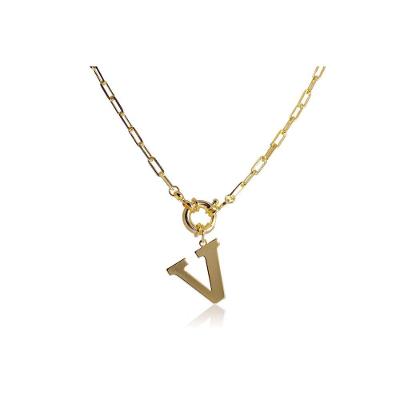 Colar De Letras Folheado Em Ouro 18k Tipo:letra-s