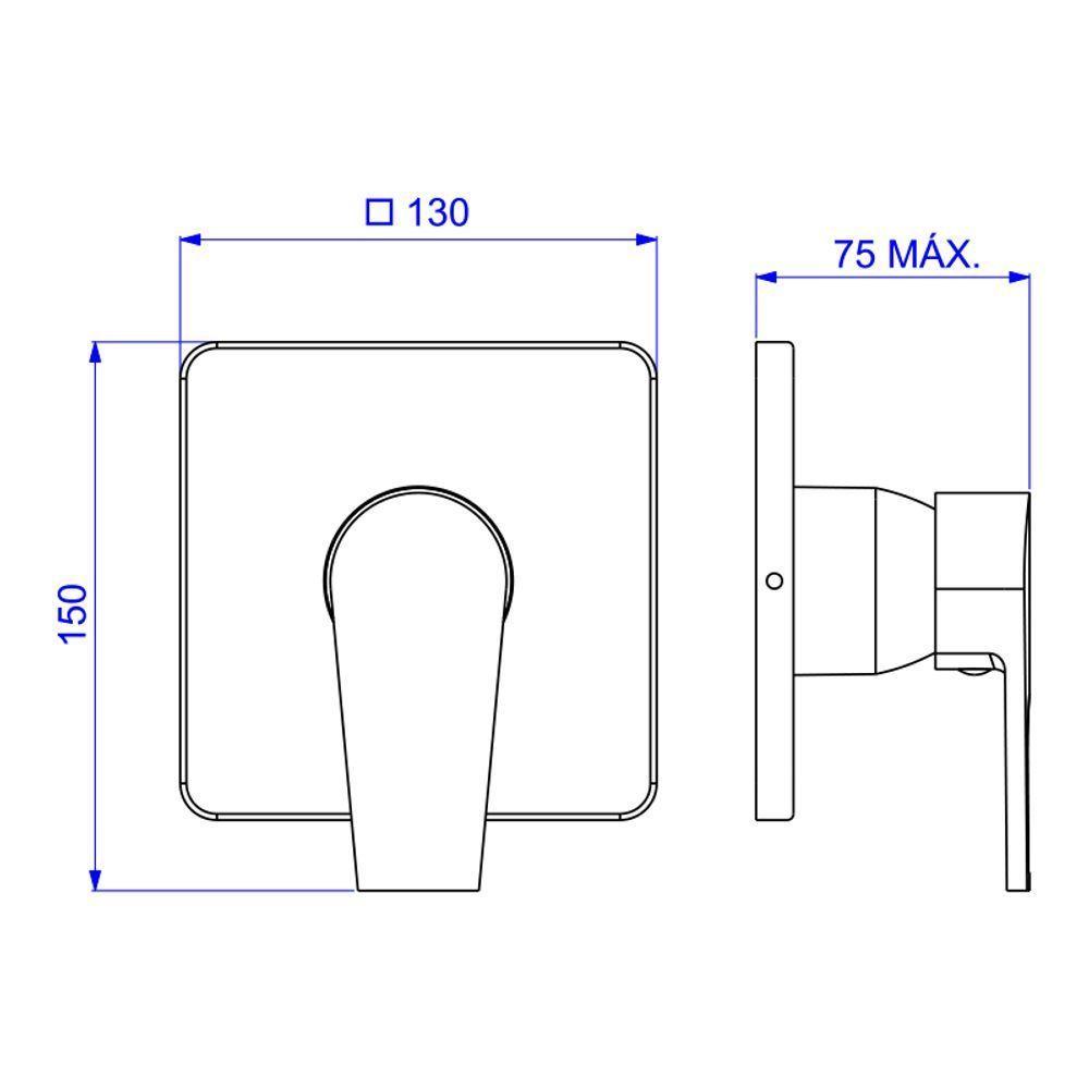 Acabamento Monocomando Para Chuveiro Deca Level 4993.c26.chu Cromado - 2