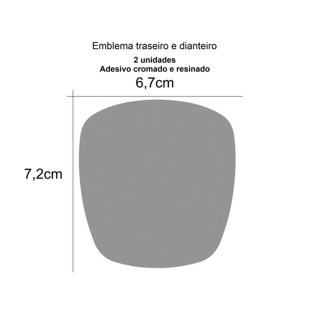 Emblema Dianteiro E Traseiro Palio Sporting Resinado Cor Vermelho - 2