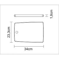 Fsc Tábua Retangular Tramontina Kitchen Em Madeira Teca 34x23 Cm