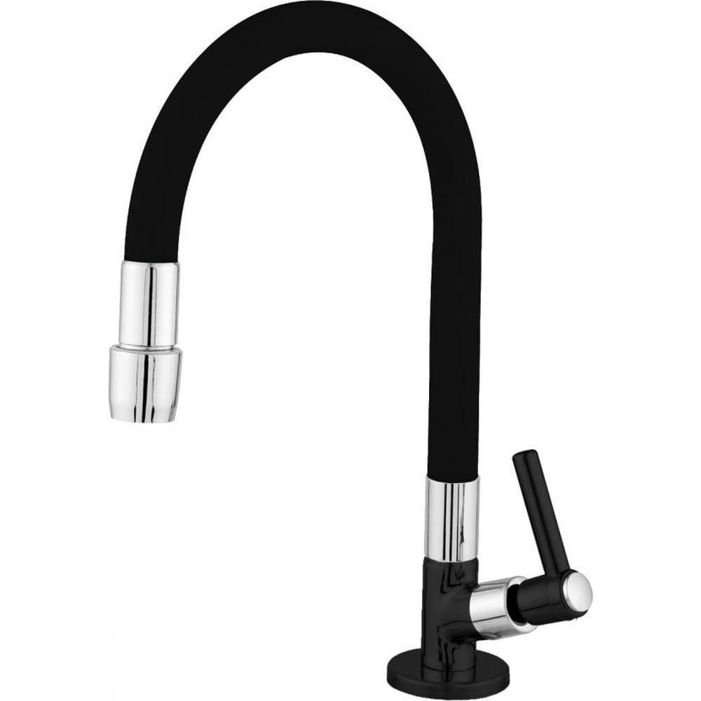 Torneira De Cozinha Ravena Parede Giratória Flex Black Cano 5-8 98190 1-4 Volta Pevilon - 1
