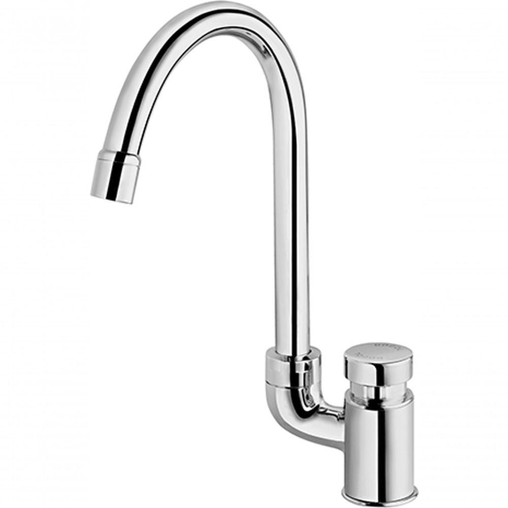 Torneira Pressmatic De Lavatório Mesa Bica Alta Cromado Docol - 1