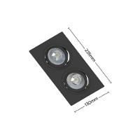 Spot De Embutir Plano Save Energy Para 2 Lâmpadas Par 20 E27 Bivolt Preto - 2