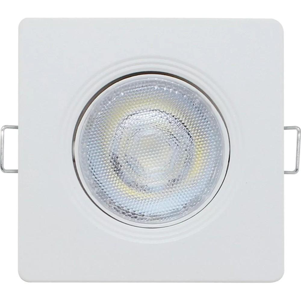 Mini Spot Led Embutir Quadrado Fênix 3w 3000k Mr11 Bivolt Kian - 1