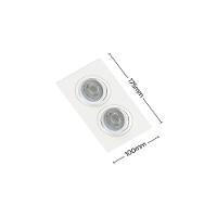 Spot De Embutir Plano Save Energy Para 2 Lâmpadas Mr16 Gu10 Bivolt Branco - 2