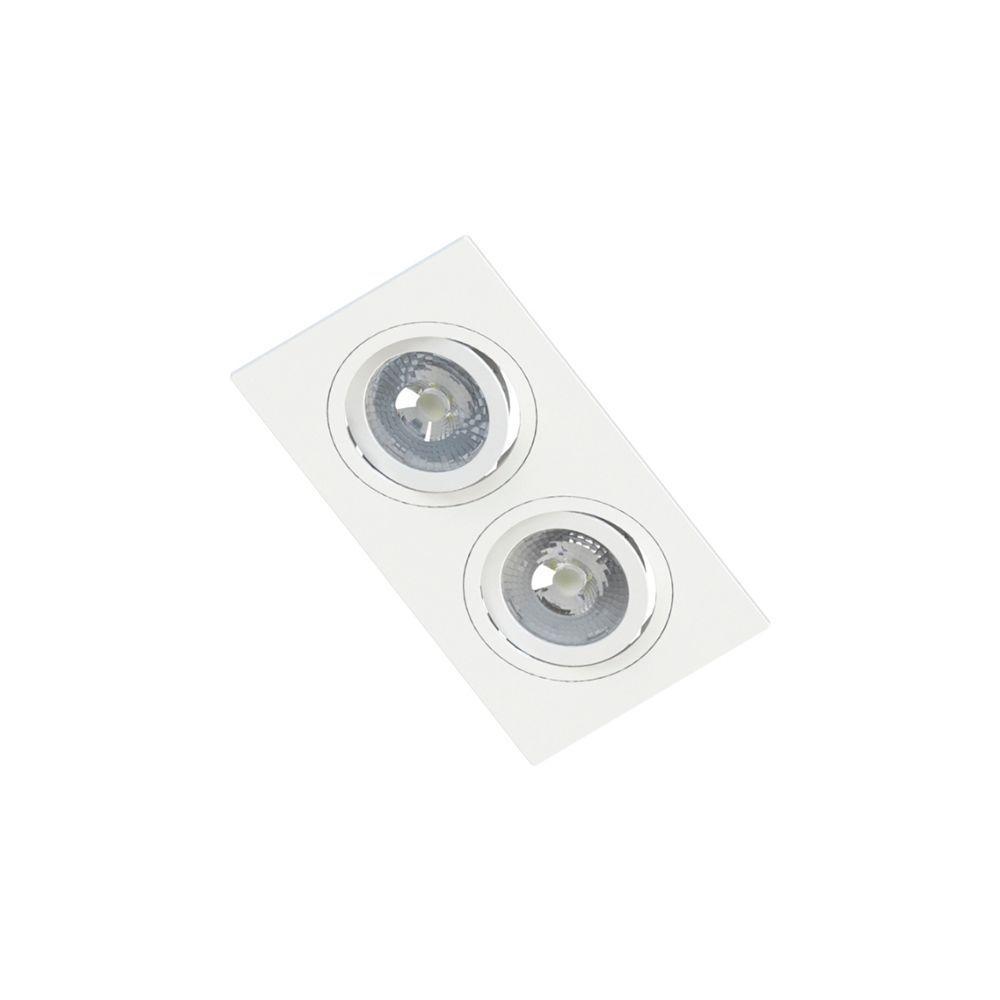 Spot De Embutir Plano Save Energy Para 2 Lâmpadas Par 20 E27 Bivolt Branco - 1