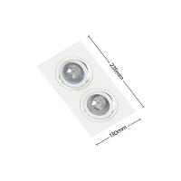 Spot De Embutir Plano Save Energy Para 2 Lâmpadas Par 20 E27 Bivolt Branco - 2