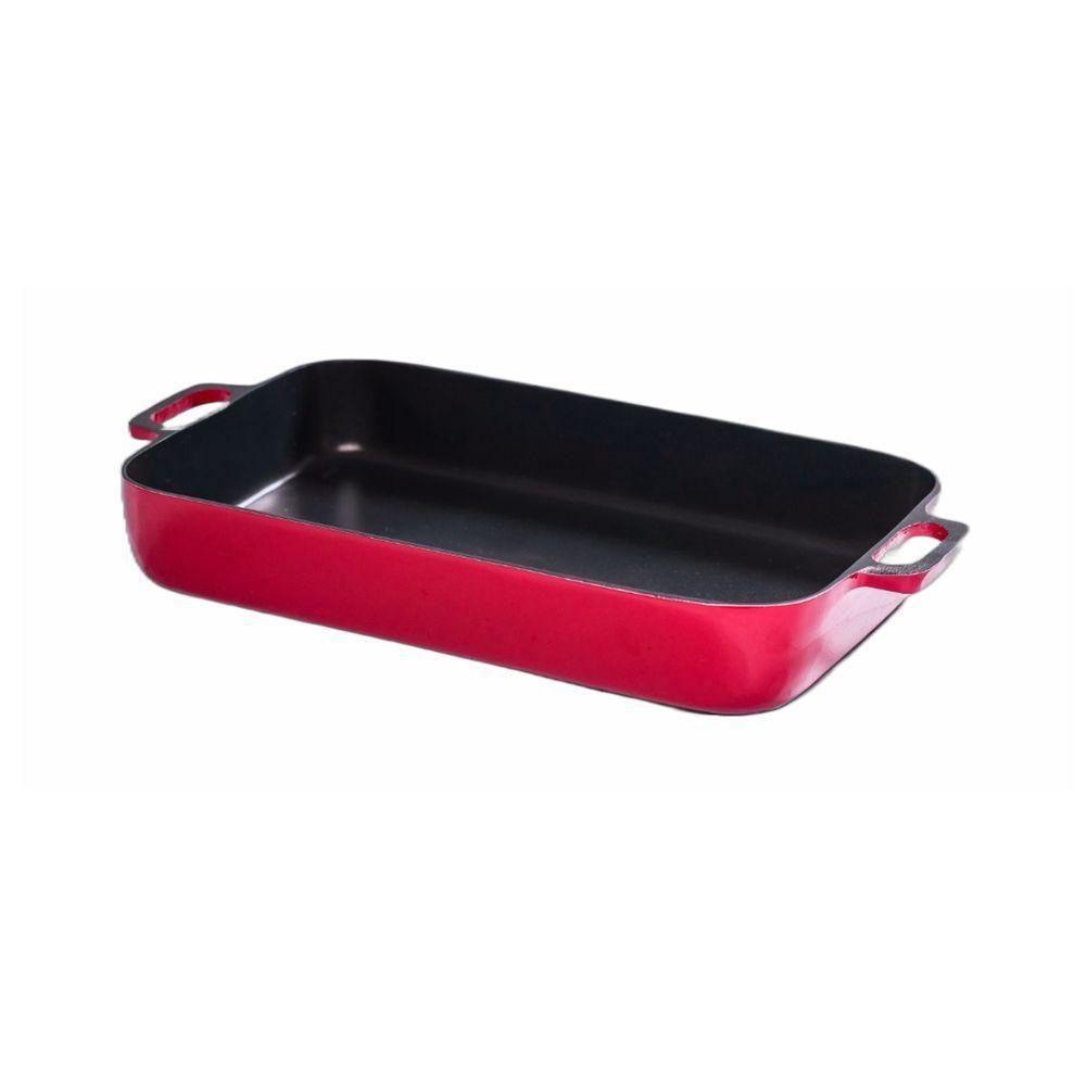 Assadeira Retangular Antiaderente Vermelha N01 21x30x5cm - 1