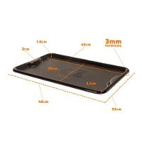 Conjunto 3 Bandejas Plásticas Self-service Refeição 48 X 32,5 X 2 Br-100 Azul - Della Plast - 2