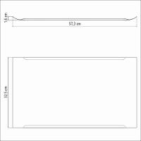 Bandeja 57 X 32cm Quadrata Retangular Tramontina Aço Inox Alto Brilho Quadrada Tramontina - 4