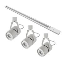 Kit Trilho Eletrificado 1m + 3 Spots Par20 - Nordecor Branco - 1