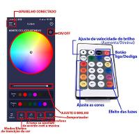 Fita Led Smart Aplicativo App Celular 20 Metros Cores Rgb Ajustavel Fio De Fada Pisca Pisca - 5