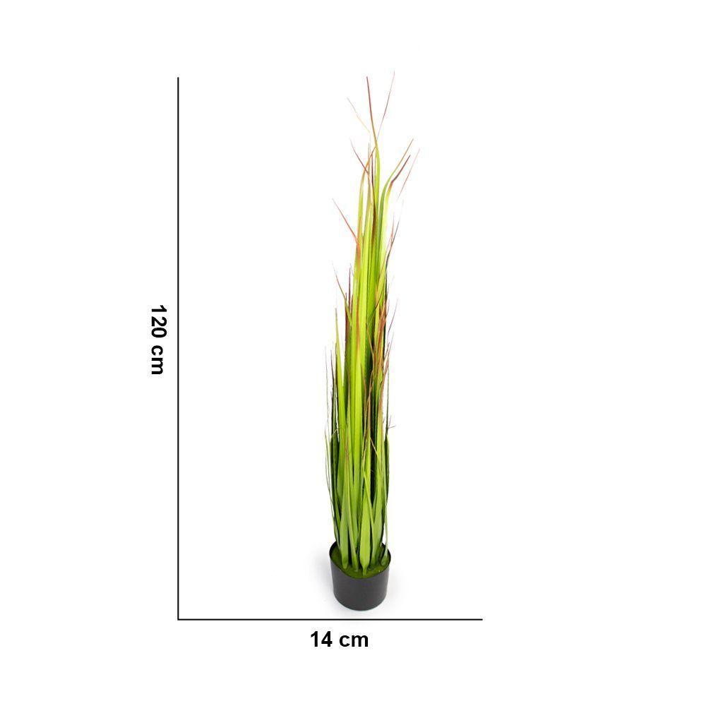 Grass Artificial Print Com Pote Real Toque Verde 2t 120 Cm F04 - D'rossi - 2