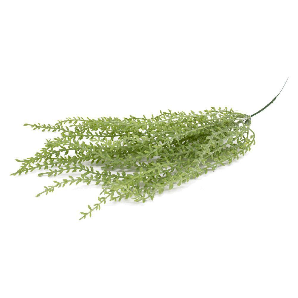 Folhagem Artificial Sedum Para Pendurar Com Powder Verde 44 Cm F04 - D'rossi - 1