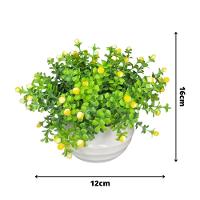Arranjo De Folhagem Artificial Mini Flor (16cm) Amarelo - 4