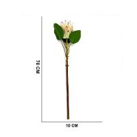Haste De Flor Artificial Protea Frosted Com Coat Salmão 70 Cm F04 - D'rossi - 2