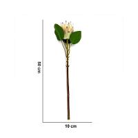 Haste De Flor Artificial Protea Frosted Com Coat Salmão 50 Cm F04 - D'rossi - 2