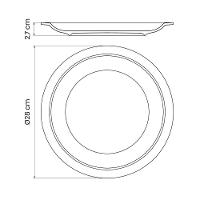 Kit 3 Prato Raso Tramontina Paola Hs Em Porcelana 28 Cm - 3