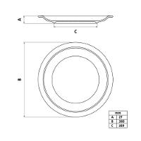 Conjunto 24 Prato Rasos Tramontina Paola Hs Porcelana 28 Cm - 5