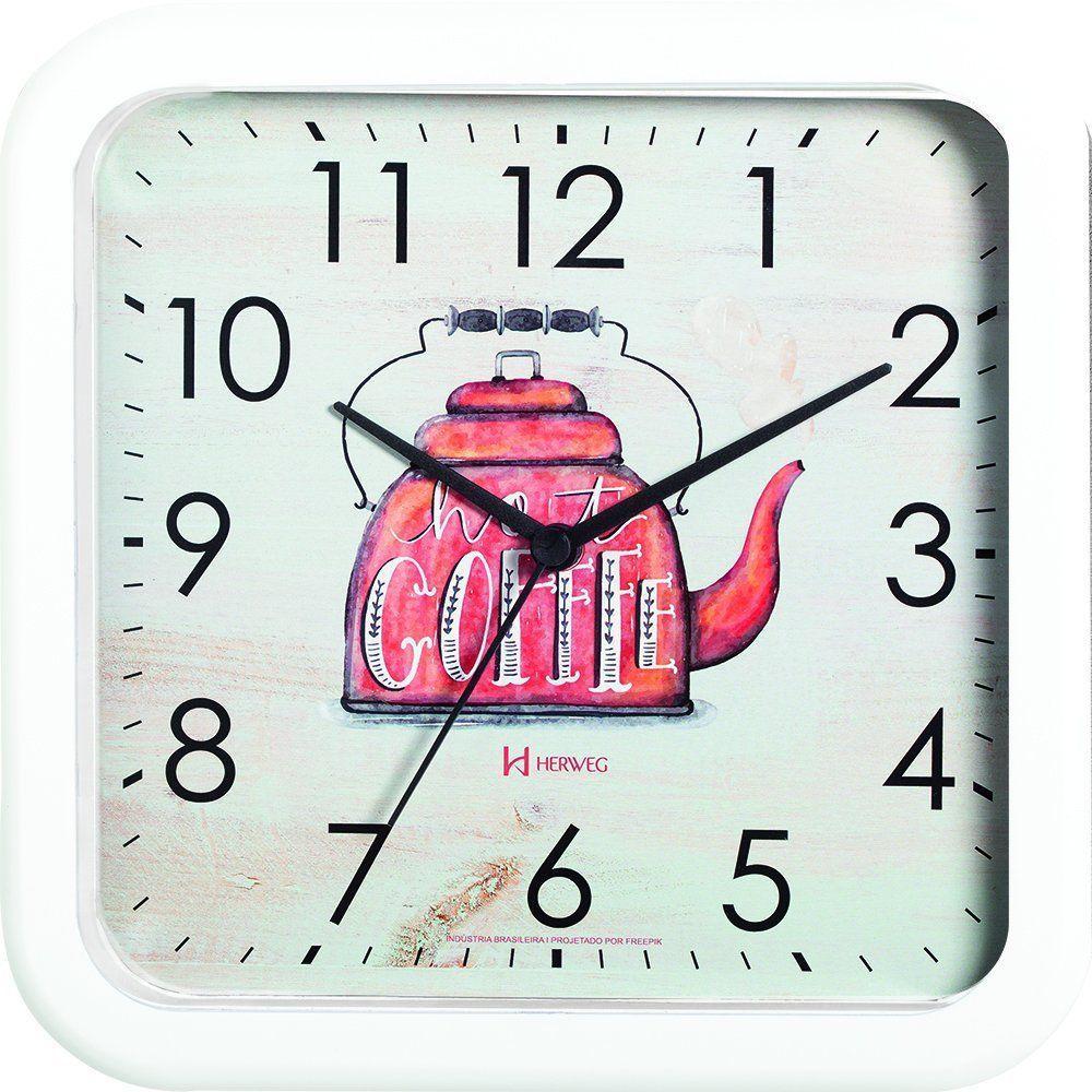 Relógio Parede 23cm Cozinha Herweg 660052 Branco - 1