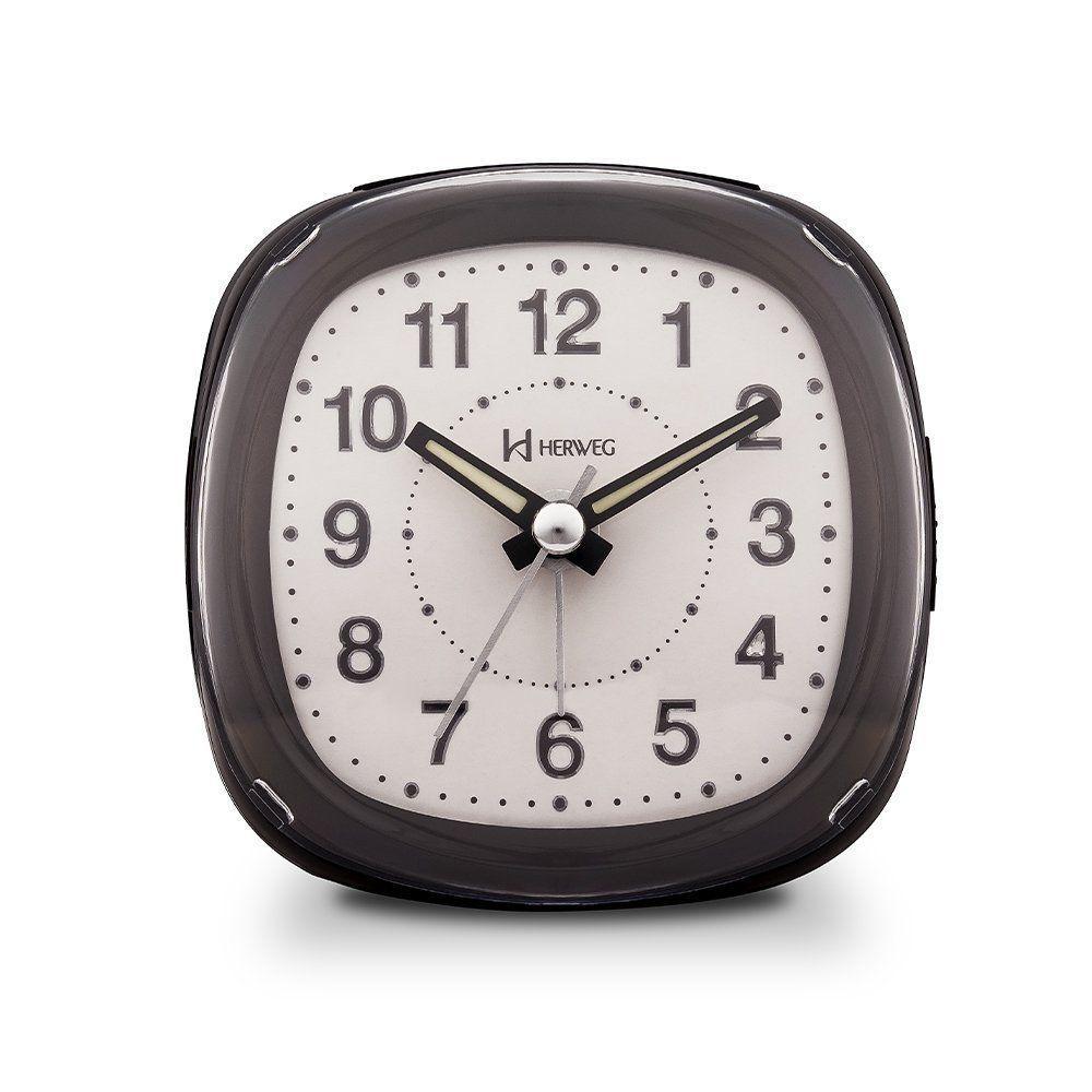Relógio Despertador Herweg Com Iluminação 2721 Preto - Preto - 2