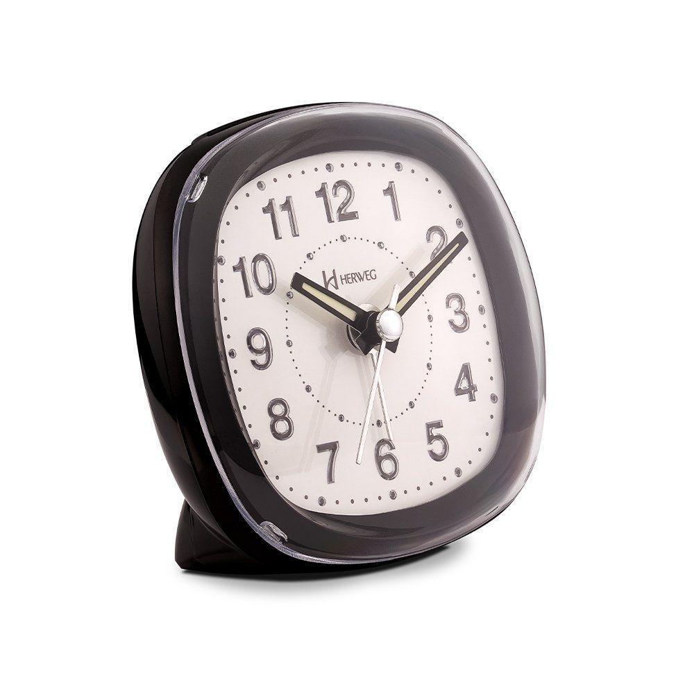 Relógio Despertador Herweg Com Iluminação 2721 Preto - Preto - 4