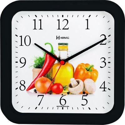 Relógio De Parede Cozinha Decorativo Frutas 660001 Preto