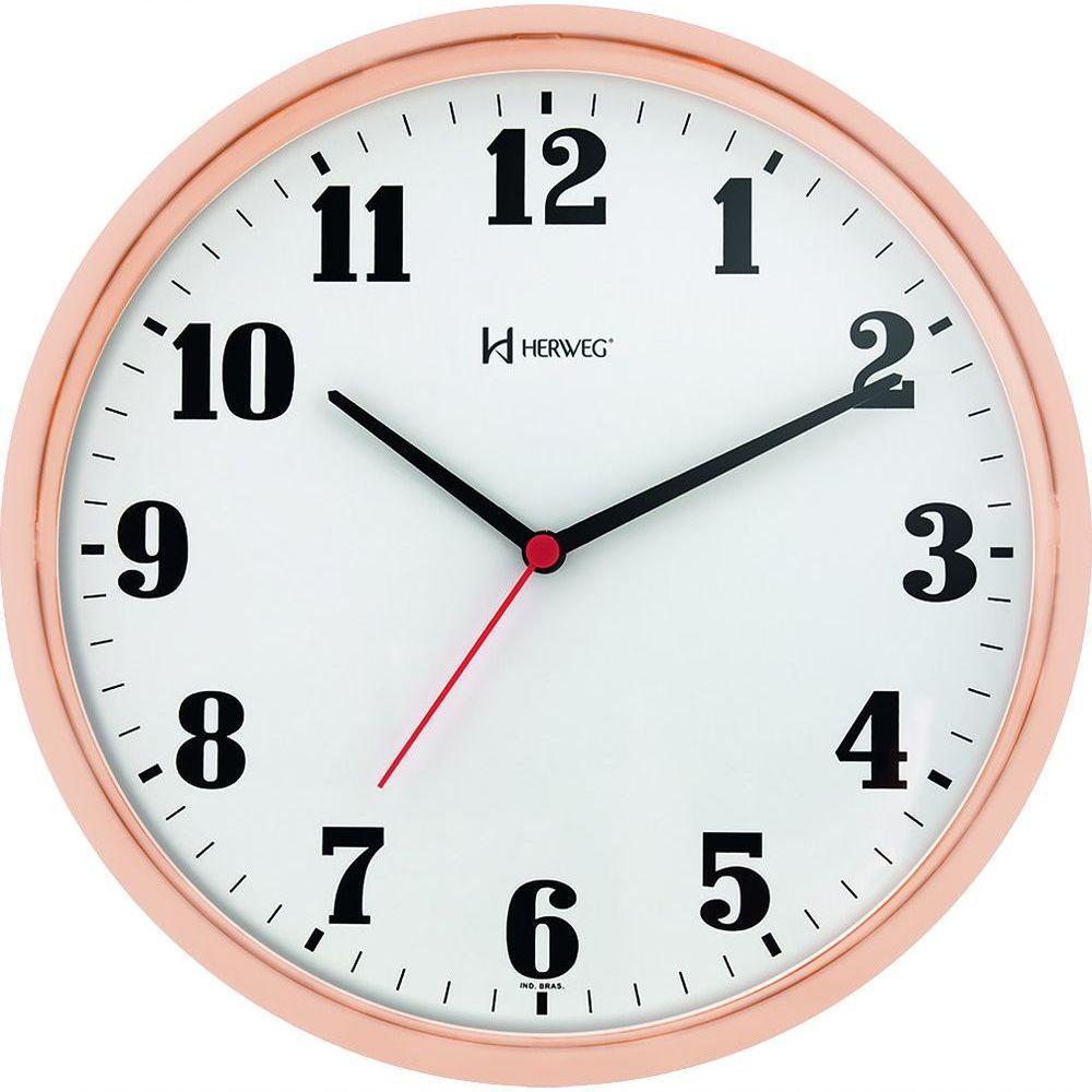 Relógio De Parede Preto 26cm Com Tic-tac Herweg 6126 Pinus - 1