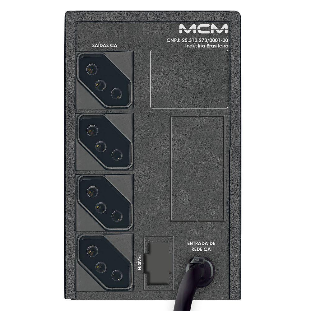 Nobreak Mcm 600va, Ups 600 One Fit, Entrada Bivolt, Saída 115v, 4 Tomadas, 1x Bat. 12v-5ah - Ups0266 - 4