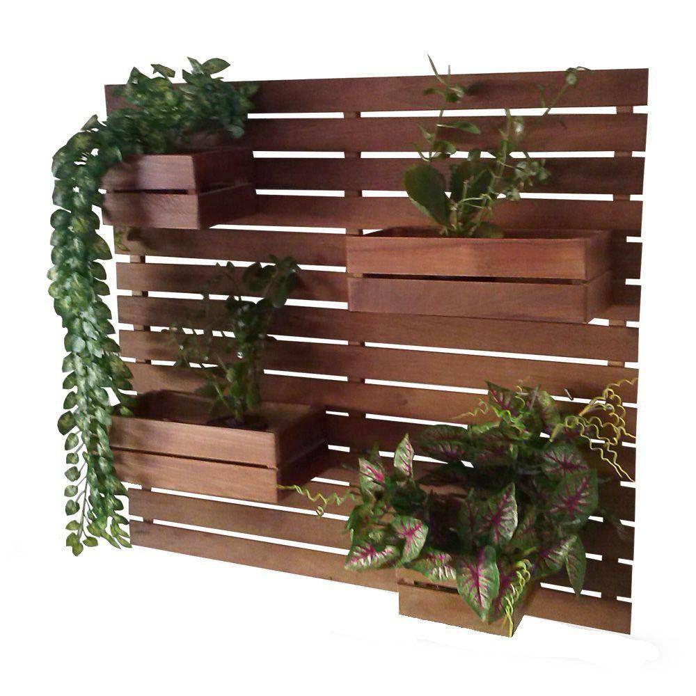Floreira Jardim Vertical 100x80cm Em Madeira Maciça - 1