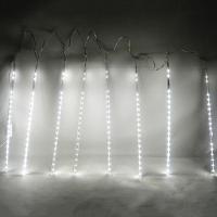 Cascata Pisca Pisca Natal Snow Fall Chuva De Neve 8 Tubos Branco 320 Leds