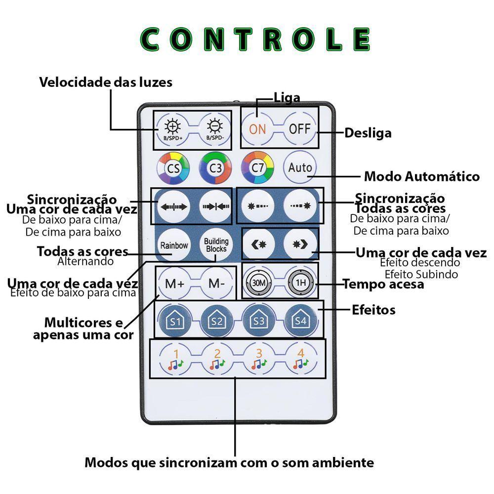 Arvore Natal Natalina Smart App Celular Cascata Pisca Pisca Magica Controle 166 Led Rgb Iluminaçao - 6