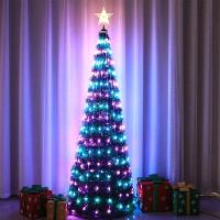 Arvore Natal Natalina Smart App Celular Cascata Pisca Pisca Magica Controle 166 Led Rgb Iluminaçao - 3