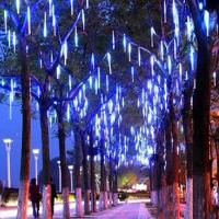 Cascata Pisca Pisca Chuva De Neve Natal 8 Tubos Azul 320 Leds Natalino - 3