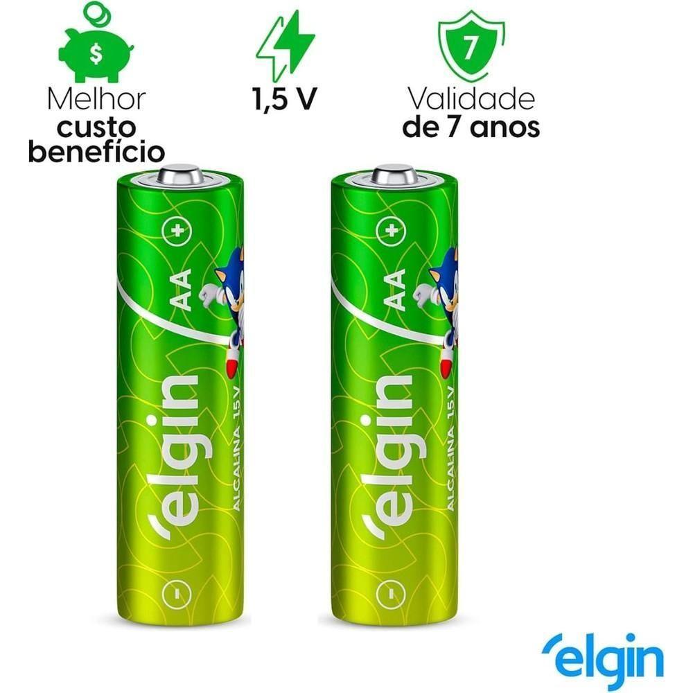 Pilha Alcalina Aa Pequena Cartela Com 4 Unidades Elgin - 6