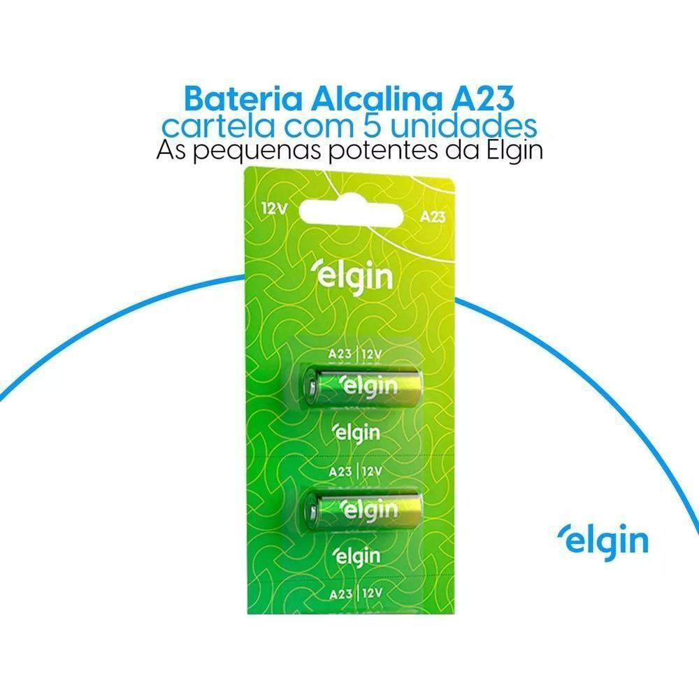 Bateria Alcalina A23 12v Cartela Com 5 Unidades Elgin - 5