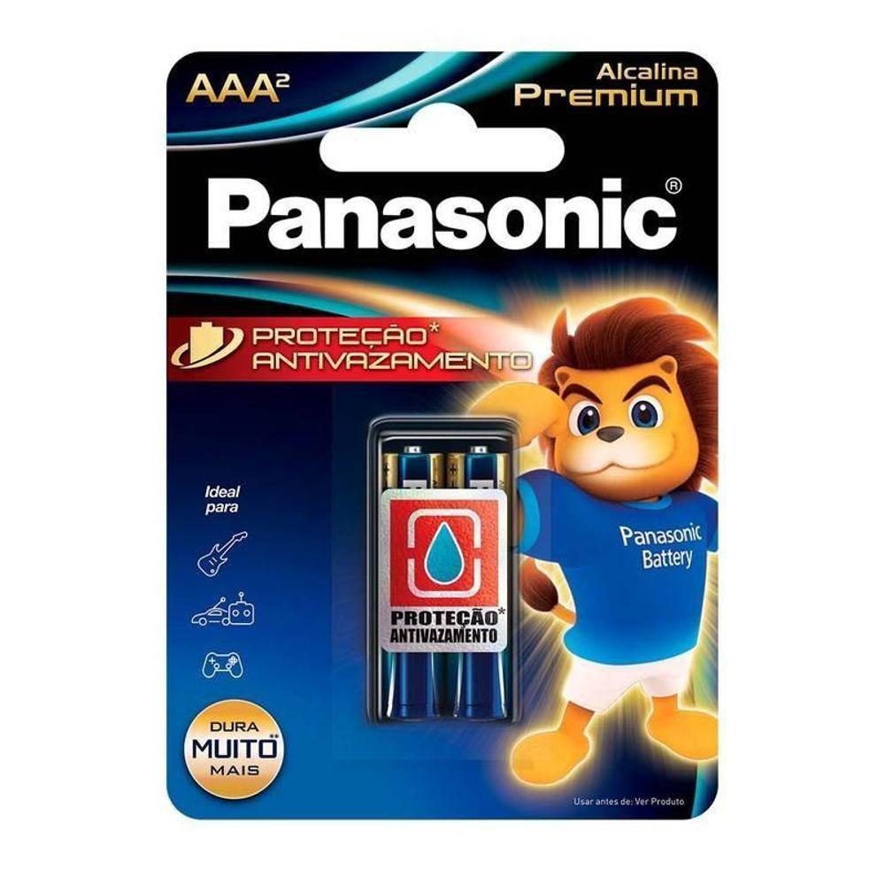 Pilha Alcalina Premium Panasonic Aaa Palito 02 Unidades Lr03egr-2b96 [f108] - 1