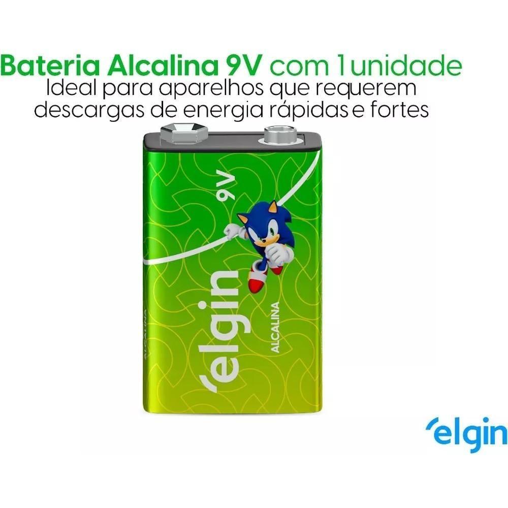 Bateria Alcalina 9v Comum Cartela Com 1 Unidade Elgin - 5