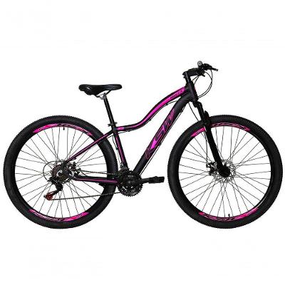 Bicicleta Aro 29 Ksw Mwza Feminina 24v Freio A Disco Suspensão Mountain Bike Alumínio Preto-rosa 17