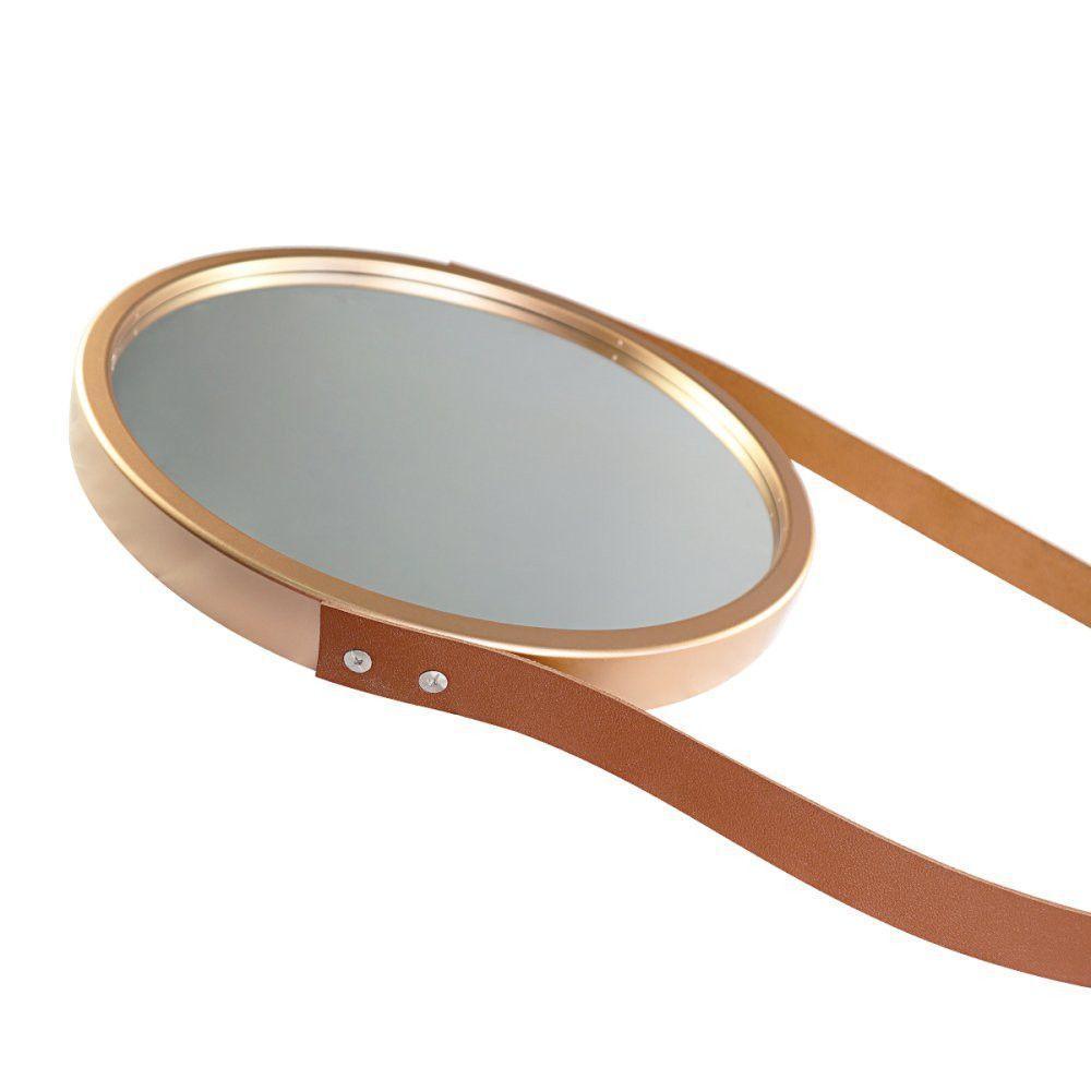 Espelho Decorativo Pequeno Redondo 33cm Rose Gold - 4