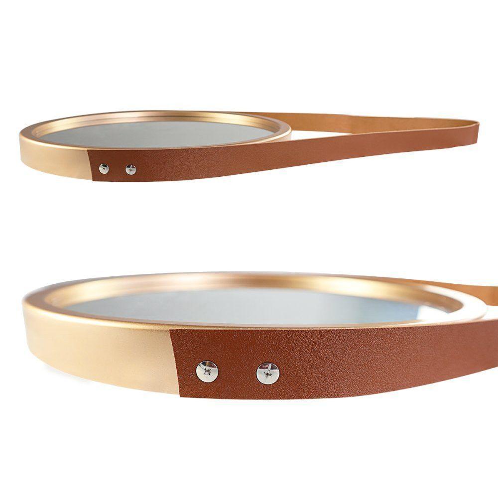 Espelho Decorativo Pequeno Redondo 33cm Rose Gold - 5