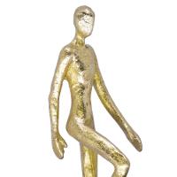 Escultura Decorativa Homem Escada Em Poliresina Dourado 16 Cm F04 - D'rossi
