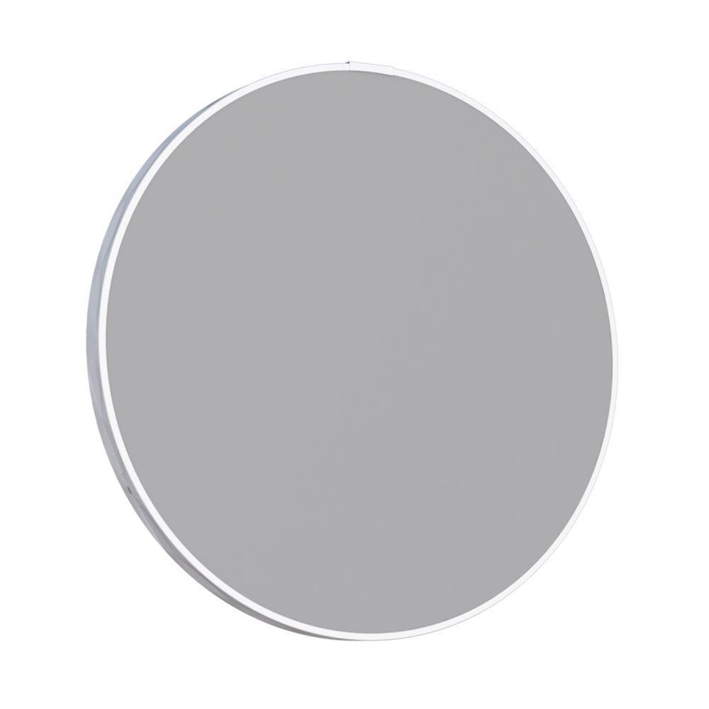 Espelho Em Aço Redonda Andradas Branco - 1