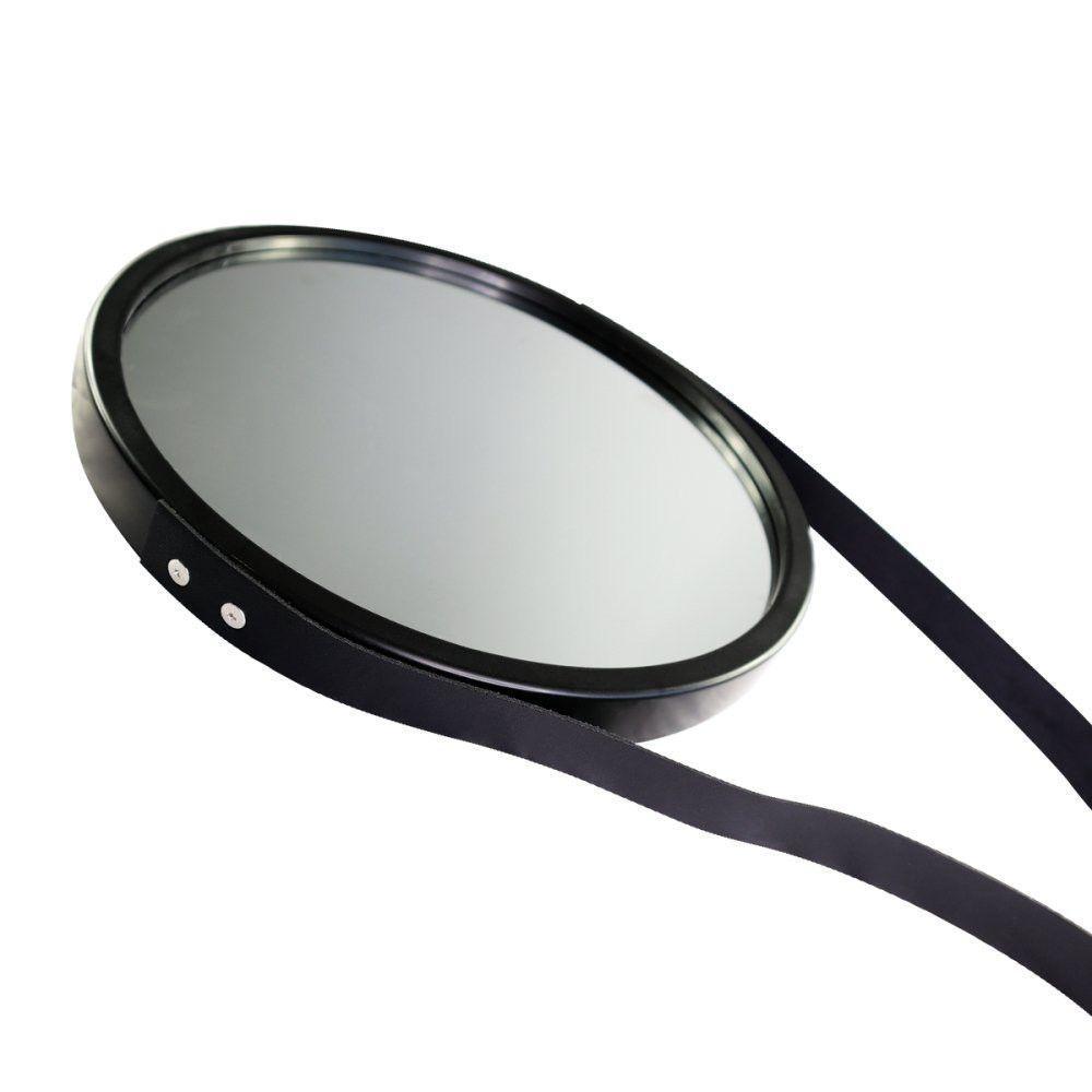 Espelho Decorativo Pequeno Redondo 33cm Preto - 4