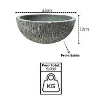 Cuba Bojo Rasgado Pedra De Sabão Pia Lavabo Lavatório 35cm. - 2