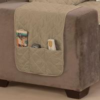 Protetor De Sofá Manu Dupla Face 2 E 3 Lugares King Microfibra - Caqui/palha