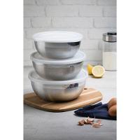 Jogo De Potes Em Aço Inox Com Tampa Plástica Tramontina Freezinox 3 Peças - 6