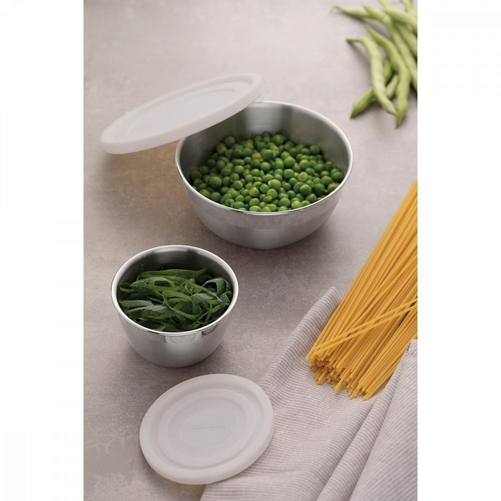Pote Redondo Tramontina Freezinox Em Aço Inox Com Tampa Plástica 9 Cm 0,3 L - 3