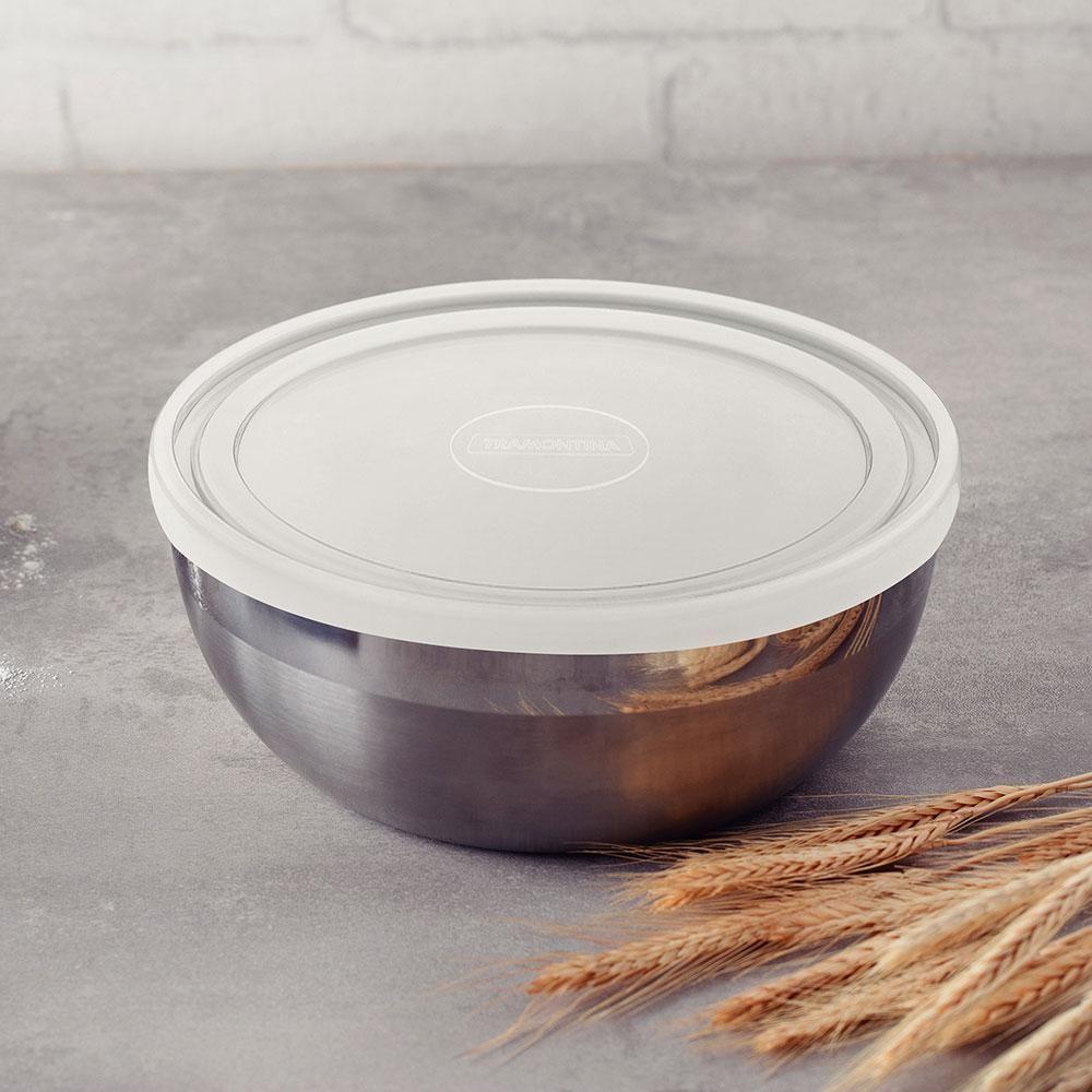 Jogo De Potes Em Aço Inox Com Tampa Plástica Freezinox 3 Peças - Tramontina 64220160 - 10